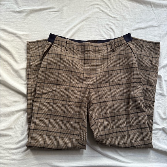 Women’s Plaid Pants - Brown - Picture 2 of 4